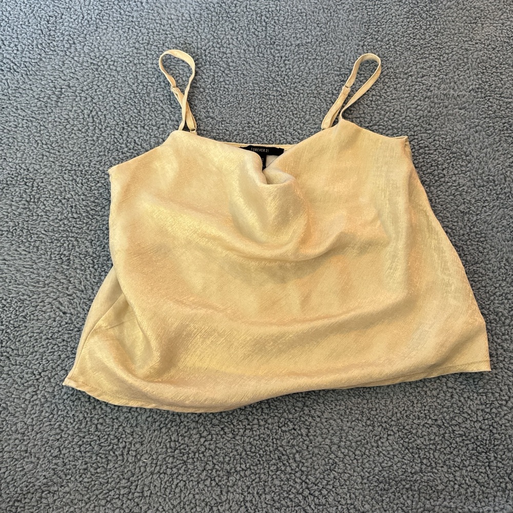 Forever 21 Shimmering Cream Camisole